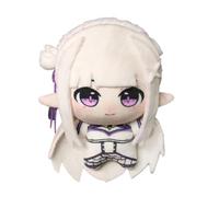 Re:0 Peluche Anime Rem/Ram/Emilia/Natsuki Poupée en peluche 10 cm | Mini coussin doudou pendentif figurine de dessin animé, objet de collection et cadeau