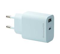 re-charge - Adaptateur secteur - 20 Watt - 2 connecteurs de sortie (USB-C, USB) - bleu - Europe