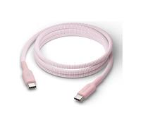 re-charge - Câble USB - 24 pin USB-C (M) pour 24 pin USB-C (M) - 1.5 m - câble tressé, alimentation USB-C (60 W) - rose