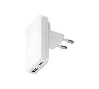 re-charge Pro - Adaptateur secteur - minceur - 20 Watt - 2 connecteurs de sortie (USB-C, USB) - blanc