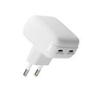 dbramante1928 re-charge Pro - Adaptateur secteur - plat - 20 Watt - 3 A - 2 connecteurs de sortie (24 pin USB-C) - blanc - Europe