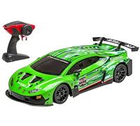 RE-EL TOYS Art. 2305 Lamborghini Huracan GT3 Vert - RC avec contrôle Complet 2,4 GHz : échelle 1/12 (39 cm) - Batterie au Lithium Rechargeable Incluse