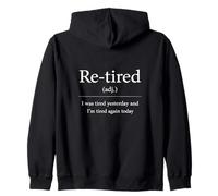 Re Fatigué Définition drôle Retraite Typographie Minimaliste Sweat à Capuche