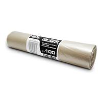 RE-GEN 1 rouleau | 100 sacs | Sacs poubelle transparents très résistants de 90 litres, charge de 10 kg, sacs poubelles, usage quotidien, au bureau et à la maison | Sacs poubelle transparents de résist