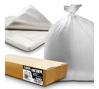 RE-GEN Lot de 100 sacs poubelle transparents très résistants de qualité supérieure - 150 l - Charge de 20 kg - Pour usage industriel et commercial - 508/889 x 1143 mm, RG00324