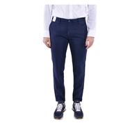 Re-Hash - Chinos Slim Fit avec Revers - Homme - Pantalons - Bleu - Taille: W34