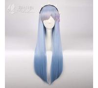 Re: la vie dans un monde différent de zéro perruque Cosplay Rem Ram bleu Ombre cheveux synthétiques longs et droits pour adulte + perruque perruque et couvre-chef