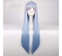 Re: la vie dans un monde différent de zéro perruque Cosplay Rem Ram bleu Ombre cheveux synthétiques longs et droits pour adulte + perruque de casquette de perruque uniquement