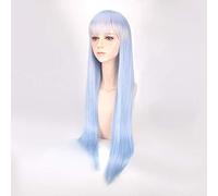 Re: La vie dans un monde différent de zéro Rem longue perruque de cosplay bleu clair droite 80cm 31.5"Anime Costume Party perruque de cheveux synthétiques seulement