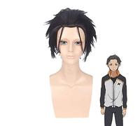 Re: La Vie Dans Un Monde Différent De Zéro Subaru Natsuki Court Noir Gris Résistant À La Chaleur Cosplay Costume Perruque Pl-507
