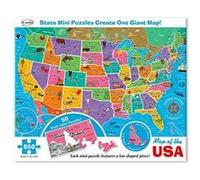 Re-marks Map of the USA 850 Piece Puzzle with Mini Poster G