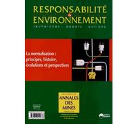 RE N 67 - JUILLET 2012 - LA NORMALISATION : PRINCIPES, HISTOIRE, EVOLUTIONS ET