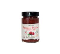 Re Porcino - Confiture de Cerises Griottes 200 g | Origine Italie | Sans Pectine | Sans Gluten | Avec Beaucoup de Fruits