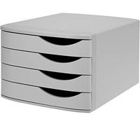 Re-Solution 2686374307 Class'box 4 grands tiroirs Gris | Module de Classement A4 à 4 Tiroirs, Bleu, pour organiser, protéger et présenter les documents en usage professionnel