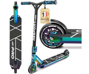 RE:SPORT Trottinette Freestyle REVO Pro avec Support | Stunt Scooter Professionnelle pour Enfants et Adultes | Trottinette Cascade Roues en polyuréthane et Barre en Y, roulement à Billes ABEC 9