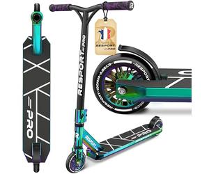 RE:SPORT Trottinette Freestyle REVO Pro avec Support | Stunt Scooter Professionnelle pour Enfants et Adultes | Trottinette Cascade Roues en polyuréthane et Barre en Y, roulement à Billes ABEC 9