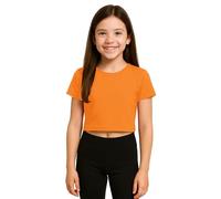 Re Tech UK - Jolis hauts courts pour filles | T-shirts en tissu extensible doux pour filles de 5 à 13 ans | Parfait pour l'école, la danse, les jours d'été et le style de l'adolescence au quotidien