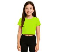 Re Tech UK - Jolis hauts courts pour filles | T-shirts en tissu extensible doux pour filles de 5 à 13 ans | Parfait pour l'école, la danse, les jours d'été et le style de l'adolescence au quotidien