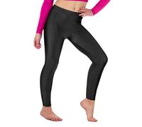 Re Tech UK Legging de Gymnastique/Danse - pour Fille - Lycra/élastiqué - sans sous-Pied - Brillant/Fluo - Noir - 9-10 Ans