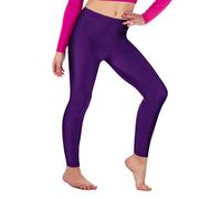 Re Tech UK Legging de Gymnastique/Danse - pour Fille - Lycra/élastiqué - sans sous-Pied - Brillant/Fluo - Violet - 13-14 Ans