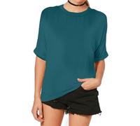 Re Tech UK Rond T- shirt ras du cou Haut pour Femmes 24- 26 Sarcelle