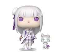 Funko Figurine Pop & Buddy Re:Zero – Emilia avec Puck – Vinyle 9 cm