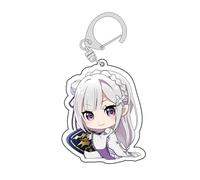 Re ZERO Starting Life in Another World Porte-clés Anime Cute Character Emilia Ram Rem Pendentif Subaru Natsuki Key Rings Rem Keychain Kawaii Pendentif