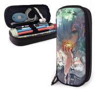 Re Zero Starting Life In Another World Trousse À Crayons En Cuir Avec Fermeture Éclair Idéal Pour L'école, Le Travail Et Le Bureau