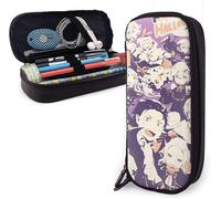 Re Zero Starting Life In Another World Trousse À Crayons En Cuir Avec Fermeture Éclair, Trousse À Crayons, Convient Pour L'école, Le Travail Et Le Bureau