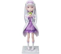 Re0 Emilia Figurine Young Ver. Anime Statue PVC 18 cm Pose debout | Collection Figurine faite à la main Re0 Girl Action Figurines Décorations de bureau à domicile Cadeaux Merch Fans d'Emilia