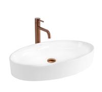 Rea Adriana lavabo 61.5x37.5 cm ovale à poser blanc brillant REA-U6352
