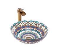 Rea Aztec lavabo 40x40 cm ronde à poser REA-U7501