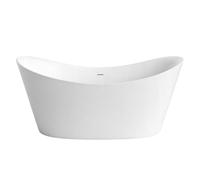 Rea - Baignoire Autoportante Ferrano - Blanc 150 cm Avec Bonde - 150x74x67cm