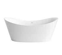 Rea - Baignoire Autoportante Ferrano - Blanc 170 Avec Bonde - 170,5x72,5x65cm