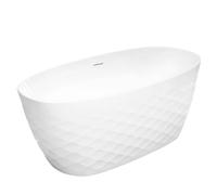 Rea - Baignoire Autoportante Gaja - Blanc 170 Avec Bonde - 169x81,5x59,5cm
