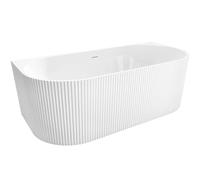 Rea Baignoire Murale VENETA 170cm Baignoire Murale en Acrylique, Capacité 305 litres (Blanc)