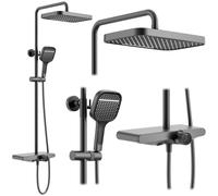 Rea Bari ensemble de douche mural oui graphite REA-P0890