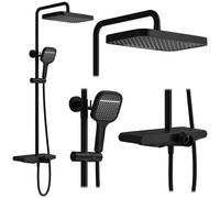 Rea Bari ensemble de douche mural oui noir REA-P0891