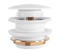 Rea - Bonde de Baignoire - Clic-Clac Universel - Ottone - Bianco - 7x7x6 cm