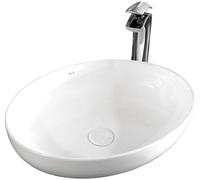 Rea Carola Slim lavabo 51.5x39 cm ovale à poser blanc REA-U8198