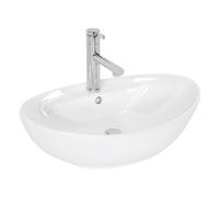 Rea Cindy lavabo 58.5x39 cm ovale à poser blanc REA-U0155