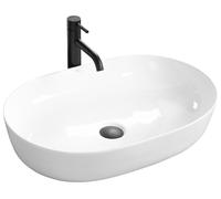 Rea Cleo umywalka 60x41 cm nablatowa owalna biała REA-U0024