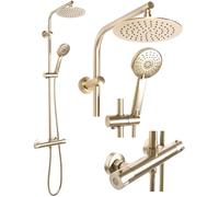 Rea Colonne de douche Bliss brush gold Système de Douche en Laiton Pour Salle de Bain (Or brossé)