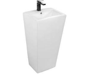 REA DARIA VASQUE AUTOPORTANTE SQUARE BLANC LAVABO SUR PIED EN CÉRAMIQUE