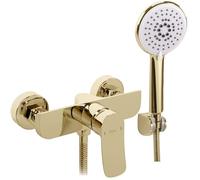 Rea Dart Gold Robinet de douche en laiton mitigeur de salle de bain réglable chaud et froid à levier unique (or clair)