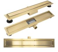 Rea Drain Linéaire Neox 60, Acier, Brush Gold