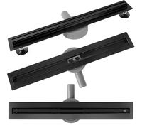Rea Drain linéaire Neox Slim pro black 70 Caniveau de Douche en Acier Inoxydable Siphon Sol d'évacuation pour Salle de Bain Drain De Plancher Douche (Noir mat)