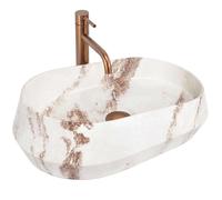 Rea Dune lavabo 59x38 cm à poser gris/pierre-marron/beige mat REA-U3540