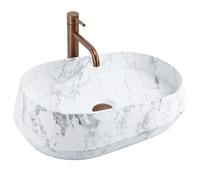 Rea Dune lavabo 59x38 cm à poser gris/pierre mat REA-U3538