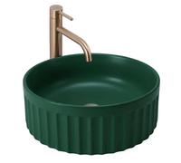 Rea Duo lavabo 38x38 cm ronde à poser vert mat REA-U3605
